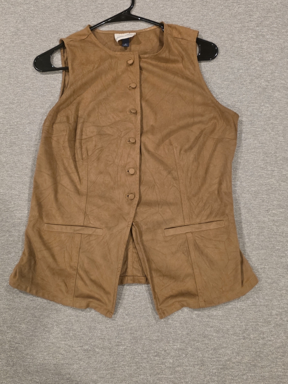 Universal Thread Brown Faux-Suede Button Vest